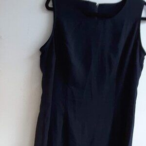Navy Blue sleeveless dress with zip up back